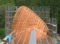 木造シェル組立工事
